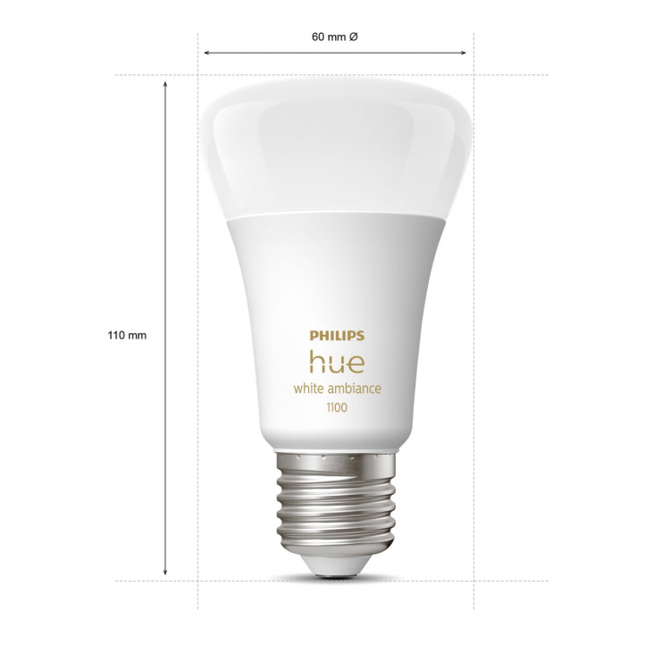 Philips Hue White Ambiance E27 A60 1100lm 1-pack Philips Hue White Ambiance E27 A60 1100lm 1-pack
