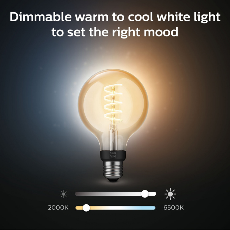 Philips Hue White Ambiance Filament E27 G93 Glob