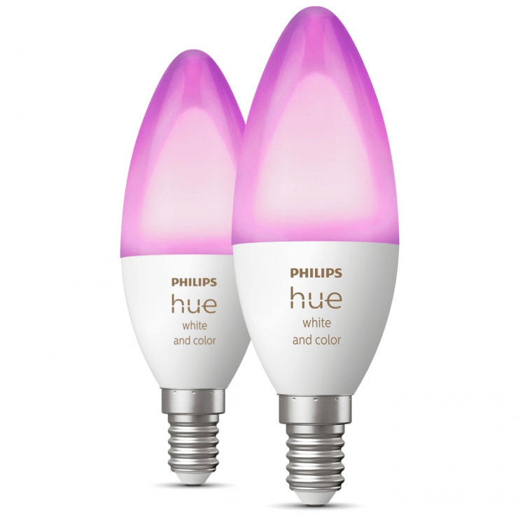 Philips Hue White Color Ambiance E14 Kron 2-pack