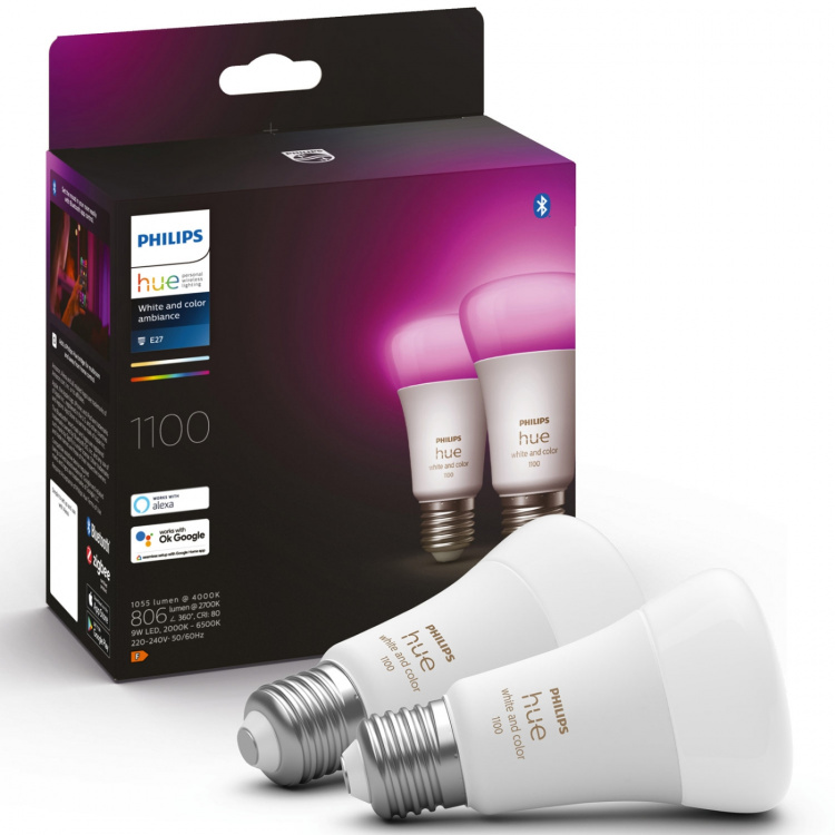 Philips Hue White Color Ambiance E27 1100lm 2-pack Philips Hue White Color Ambiance E27 1100lm 2-pack