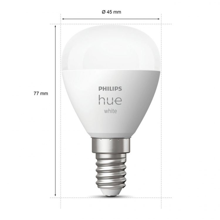 Philips Hue White E14 P45 Klot 2-pack Philips Hue White E14 P45 Klot 2-pack