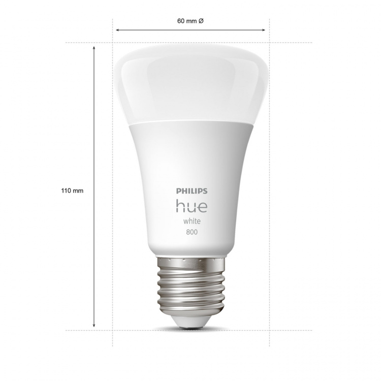 Philips Hue White E27 A60 800lm 4-pack