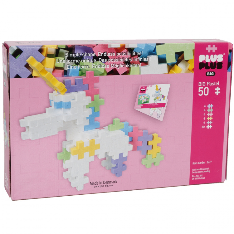 Plus Plus BIG Pastel Unicorn / 50 pcs