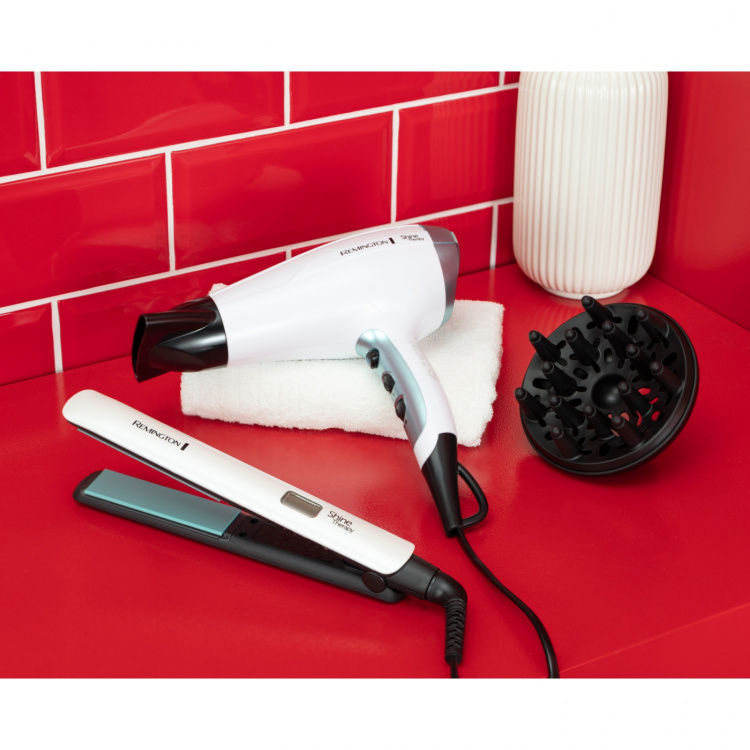 Remington Hårfön&Plattång S8500 Shine Therapy Giftpack