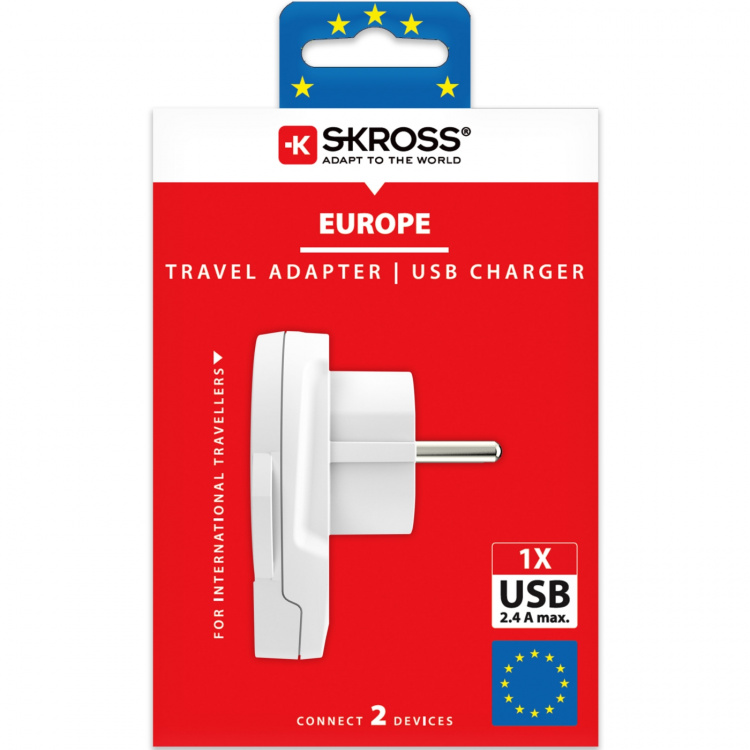 SKROSS El-Adapter Europa med USB SKROSS El-Adapter Europa med USB
