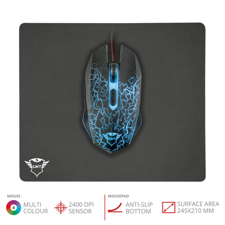 Trust GXT 783 Izza Gaming Mouse & Mousepad Trust GXT 783 Izza Gaming Mouse & Mousepad
