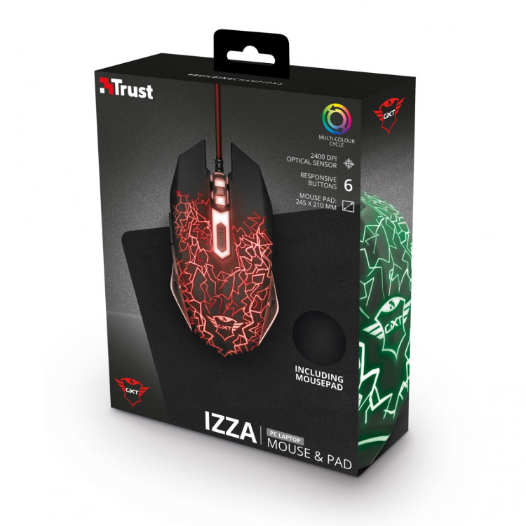 Trust GXT 783 Izza Gaming Mouse & Mousepad Trust GXT 783 Izza Gaming Mouse & Mousepad