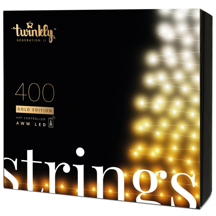 Twinkly Strings 400 AWW LEDs Gen.II Gold Edition