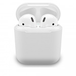 Skyddsfodral i silikon till Apple Airpods, Vit Skyddsfodral i silikon till Apple Airpods, Vit