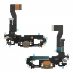 Laddkontakt med flex till iPhone 12 Pro, Guld Laddkontakt med flex till iPhone 12 Pro, Guld