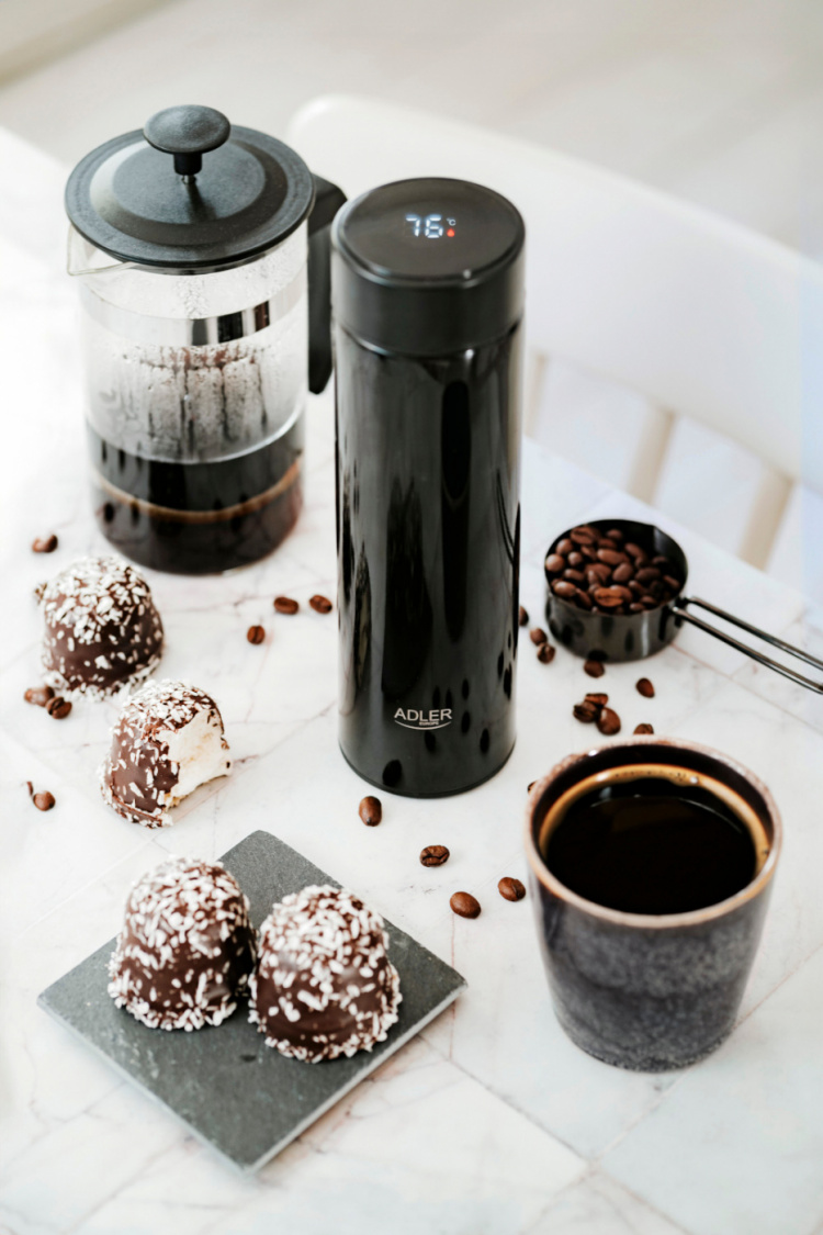 Adler AD 4506bk Termos med LED, 473ml, Svart