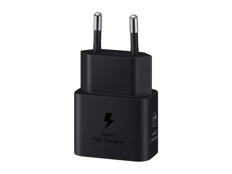 Samsung EP-T2510N GaN Väggladdare USB-C 25W + kabel, Svart Samsung EP-T2510N GaN Väggladdare USB-C 25W + kabel, Svart