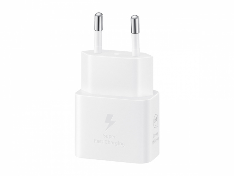 Samsung EP-T2510N GaN Väggladdare USB-C 25W + kabel, Vit