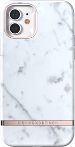 Richmond & Finch iPhone 12/12 Pro Freedom Case, White Marble, Rosegold