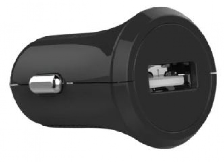 Biladapter, 5W, USB-A, Svart