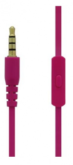 Hörlurar, in-ear med mikrofon, rosa