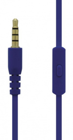 Hörlurar, in-ear med mikrofon, blå