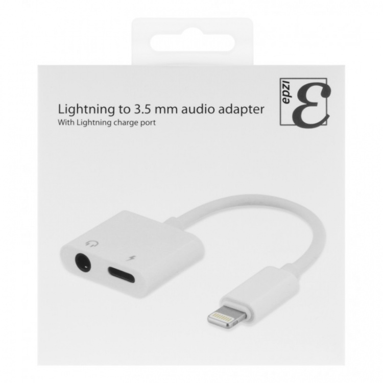 EPZI Lightning till 3.5mm ljud-adapter med laddning