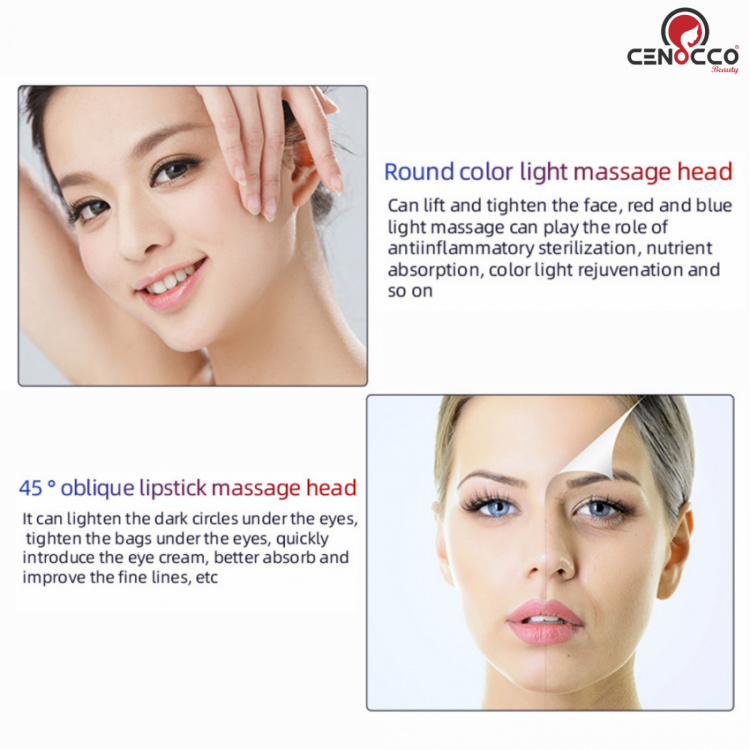 Cenocco Beauty CC-9102 Magnetic Micro Vibration Facial Massager med LED