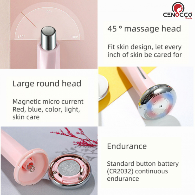 Cenocco Beauty CC-9102 Magnetic Micro Vibration Facial Massager med LED