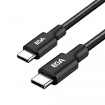 Snabbladdande USB-C till USB-C 6A 240W, 2 m, Svart Snabbladdande USB-C till USB-C 6A 240W, 2 m, Svart