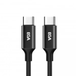 Snabbladdande USB-C till USB-C 3A , 1m, Svart Snabbladdande USB-C till USB-C 3A , 1m, Svart