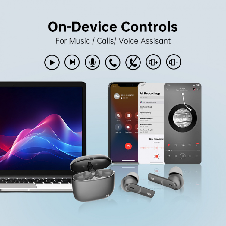 ET05 True Wireless Bluetooth-hörlurar, Svart ET05 True Wireless Bluetooth-hörlurar, Svart