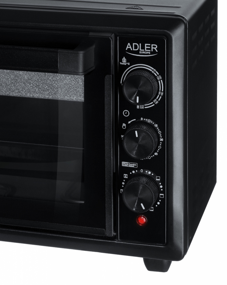 Adler AD 6023 Mini-ugn 26L, Svart