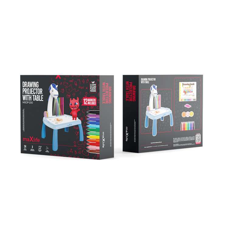 Maxlife MXDP-200 Ritbord med projektor, Blå Maxlife MXDP-200 Ritbord med projektor, Blå