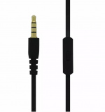 Hörlurar, in-ear med mikrofon, Svart