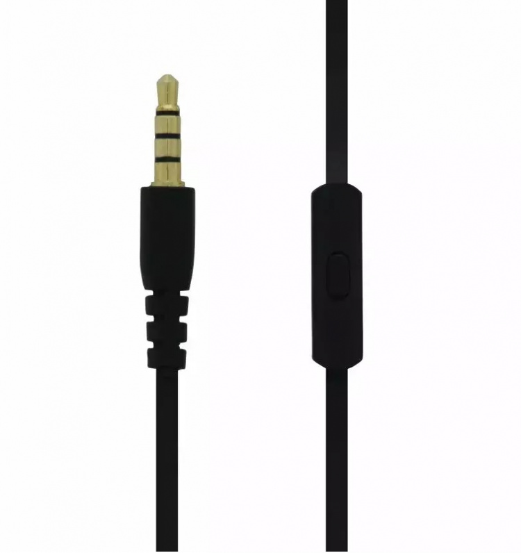 Hörlurar, in-ear med mikrofon, Svart