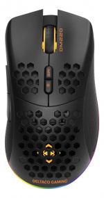 DELTACO GAMING DM220 Trådlös lättvikts gaming mus, RGB, svart