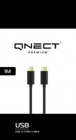 QNECT USB 3.1 type C male - type C male 10GB 60W, 1m