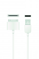 QNECT USB 2.0 type A male - 30-Pin, 1m, White QNECT USB 2.0 type A male - 30-Pin, 1m, White