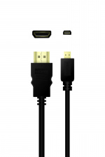 QNECT Höghastighets HDMI-kabel med Ethernet A - D, 2m