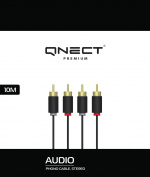 QNECT Phono 2xRCA hane - 2xRCA hane, 10m