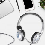 NGS Headset MSX6PRO 2 x 3.5 mm, Volymkontroll, Vit