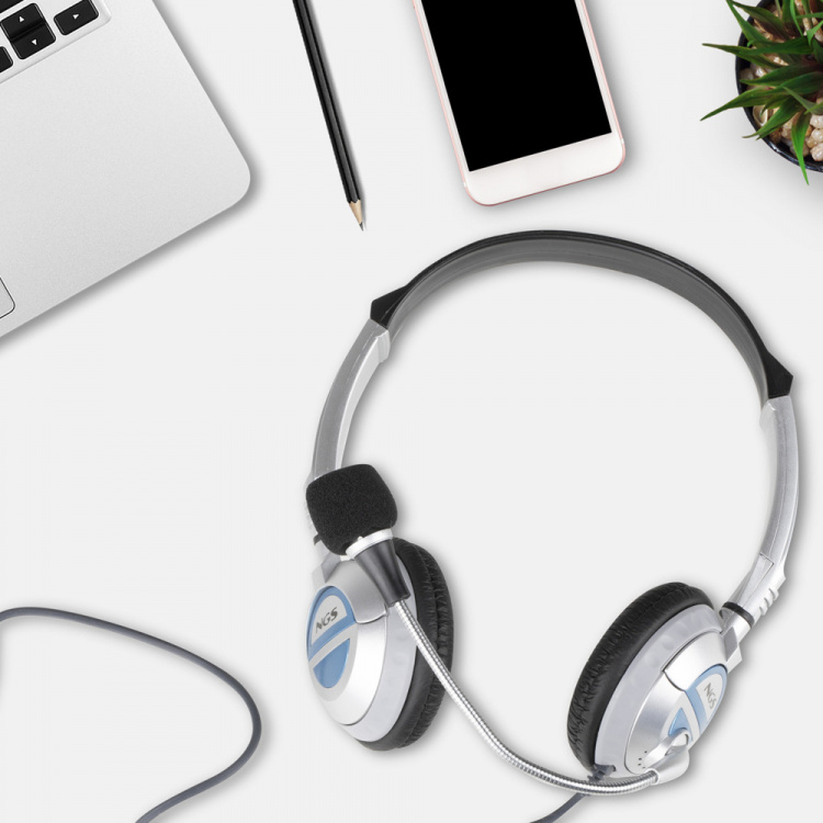 NGS Headset MSX6PRO 2 x 3.5 mm, Volymkontroll, Vit