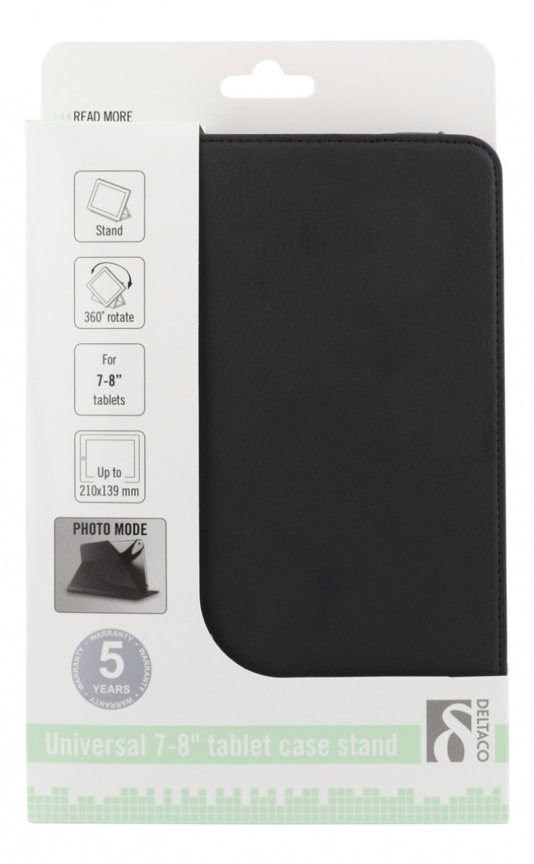 DELTACO Universal tablet fodral, 7/8