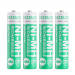 DELTACO Ultimate Ni-Mh uppladdningsbar, LR03/AAA storlek, 750mAh, 4-pack(SG) DELTACO Ultimate Ni-Mh uppladdningsbar, LR03/AAA storlek, 750mAh, 4-pack(SG)