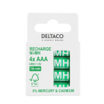 DELTACO Ultimate Ni-Mh uppladdningsbar, LR03/AAA storlek, 750mAh, 4-pack(SG) DELTACO Ultimate Ni-Mh uppladdningsbar, LR03/AAA storlek, 750mAh, 4-pack(SG)
