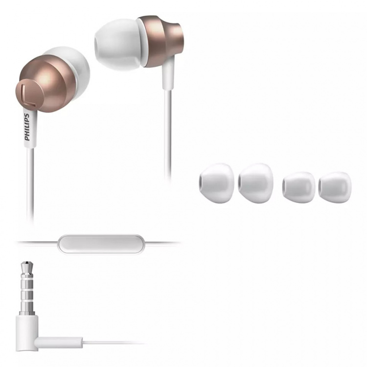 Philips Chromz In-ear hörlurar m/mikrofon, Rosegold