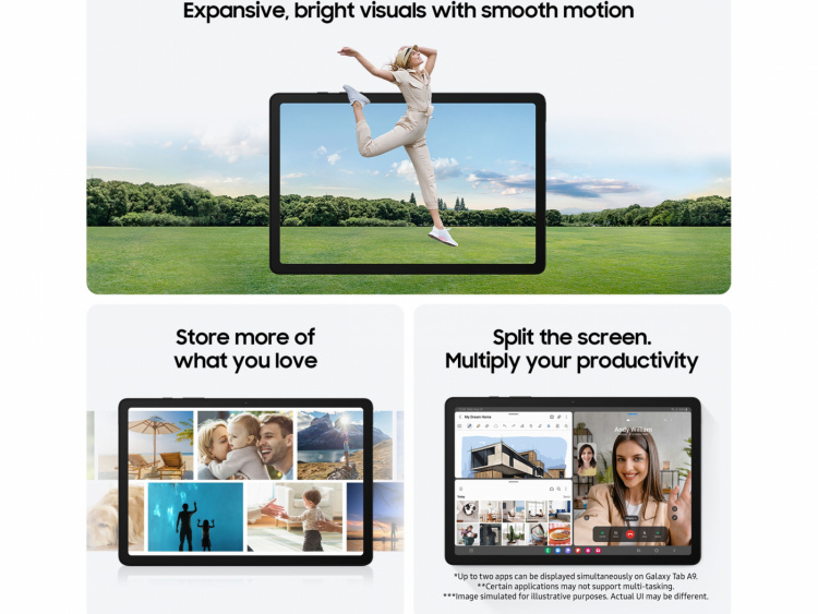 Samsung Galaxy Tab A9 4G (LTE) 64GB; Silver