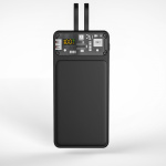 QUALO QTPB10-LD-23-01 Powerbank 10 000 mAh PD med LED, Svart