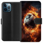 Plånboksfodral till Apple iPhone 12 Pro med Fotboll motiv