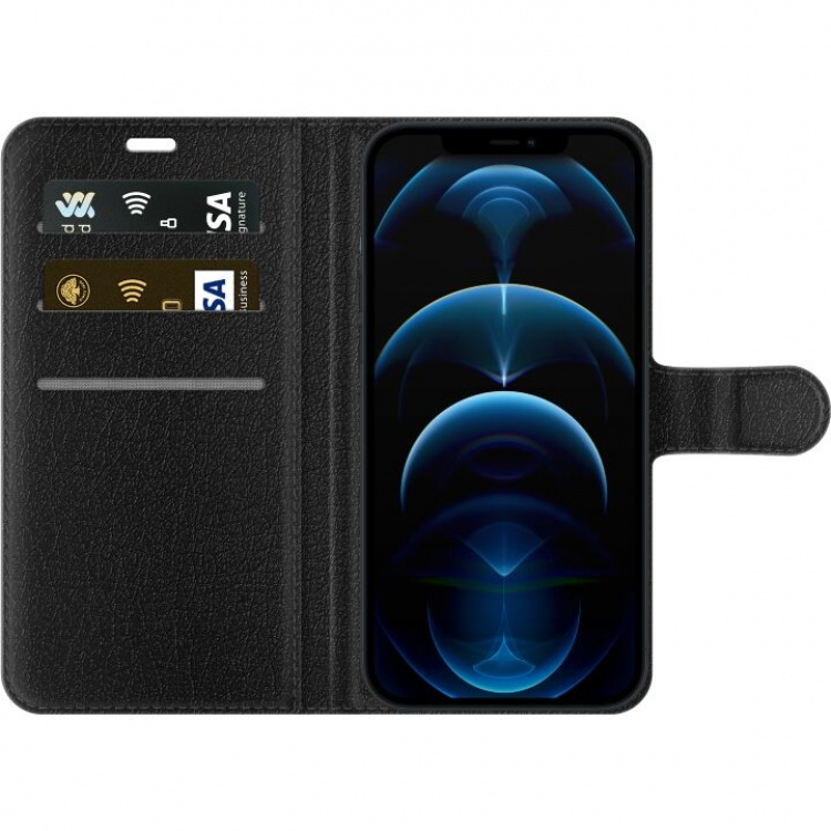 Plånboksfodral till Apple iPhone 12 Pro med Guldglans motiv