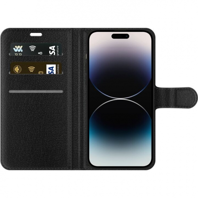 Plånboksfodral till Apple iPhone 14 Pro Max med Glad Hund motiv