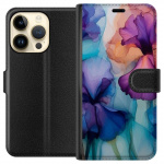 Plånboksfodral till Apple iPhone 15 Pro med Magiska blommor motiv Plånboksfodral till Apple iPhone 15 Pro med Magiska blommor motiv