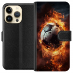 Plånboksfodral till Apple iPhone 15 Pro med Fotboll motiv