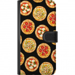 Plånboksfodral till Apple iPhone 15 Plus med Pizza motiv